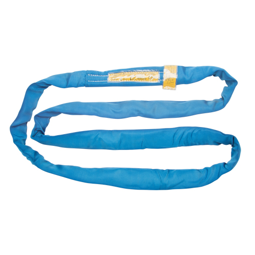 Polyester Round Sling, Blue, 4" W x 16' L, 23000 lbs. Vertical Load Trail Hammer and Bolt