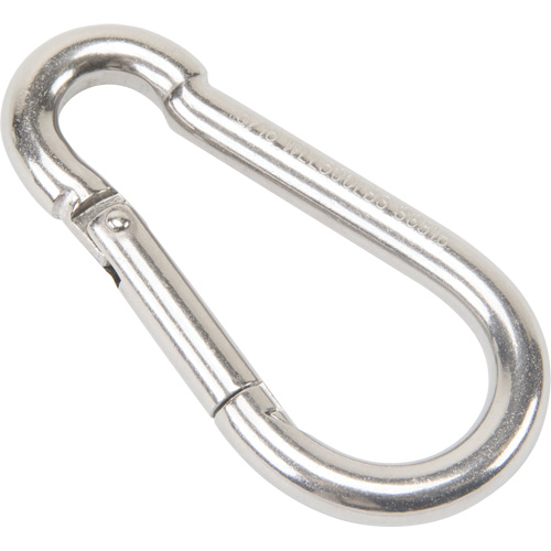 Mousqueton en acier inoxydable, 500 lb (0,25 tonne) Charge d'utilisation max., 5/16" Taille, 1/2" Oeil Trail Hammer and Bolt