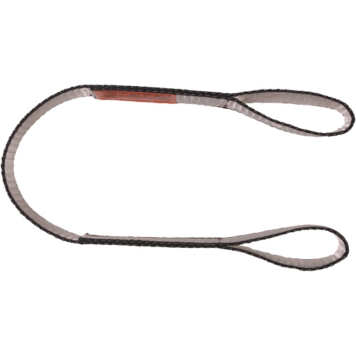 Polyester Web Sling, Double Ply, Double Eye, Type 3, 4" W x 6' L, 11000 lbs. Vertical Cap. Trail Hammer and Bolt