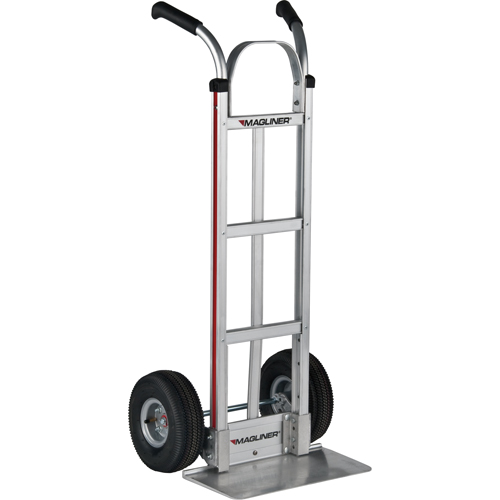 Knocked Down Hand Truck, Dual Handle, Aluminum, 48" Height, 500 lbs. Capacity Trail Hammer and Bolt