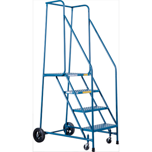 Escabeau roulant certifi&eacute; par la CSA, 4 marches, Largeur de la marche 22", Hauteur de la plateforme 37", Acier Trail Hammer and Bolt