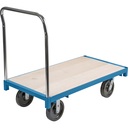 Heavy-Duty Platform Truck, 48" L x 24" W, 2500 lbs. Capacity, Nylon Casters Trail Hammer and Bolt