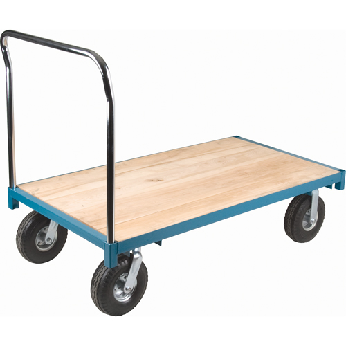 Heavy-Duty Platform Truck, 48" L x 24" W, 1200 lbs. Capacity, Pneumatic Casters Trail Hammer and Bolt