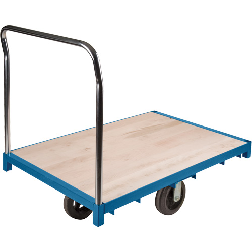Heavy-Duty Platform Truck, 48" L x 24" W, 2000 lbs. Capacity, Rubber Casters Trail Hammer and Bolt