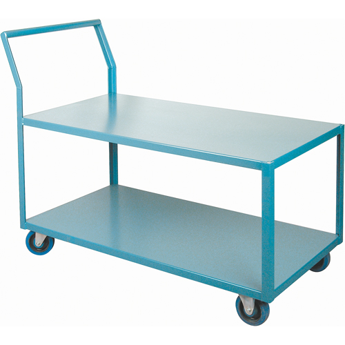 Heavy-Duty Low Profile Shop Carts, 2 Tiers, 24" W x 48" D x 40" H, 1200 lbs. Cap. Trail Hammer and Bolt