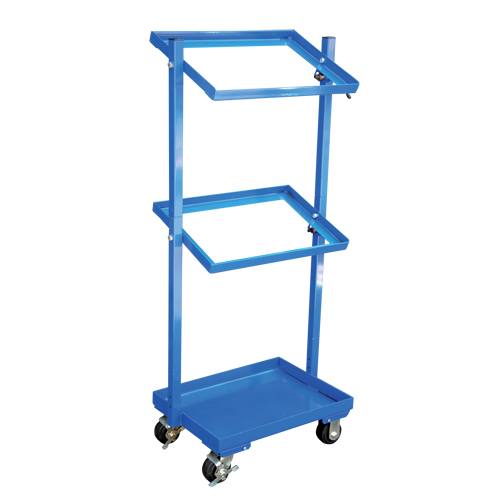Stock Cart, Steel, 30-11/16" W x 19-1/4" D, 3 Shelves, 300 lbs. Capacity Trail Hammer and Bolt
