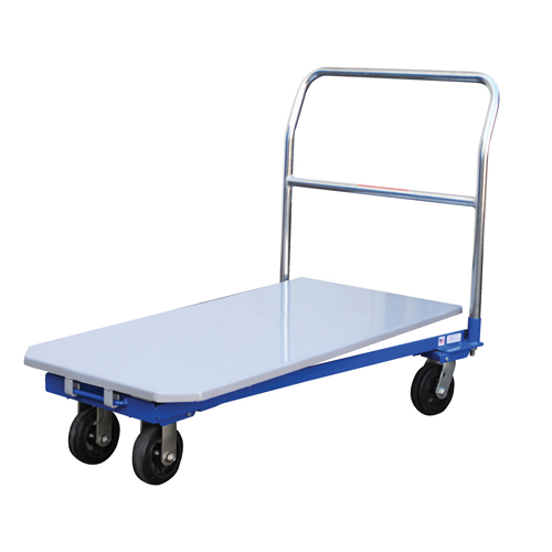 Platform Cart, 48" L x 24" W, 1500 lbs. Capacity, Mold-on Rubber Casters Trail Hammer and Bolt