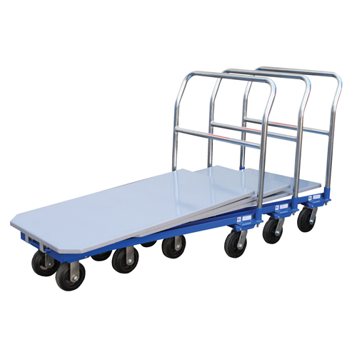 Platform Cart, 48" L x 24" W, 1500 lbs. Capacity, Mold-on Rubber Casters Trail Hammer and Bolt