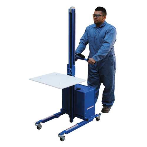 Quick Lift Platform Stacker, Electric Operated, 175 lbs. Capacity, 57" Max Lift Trail Hammer and Bolt