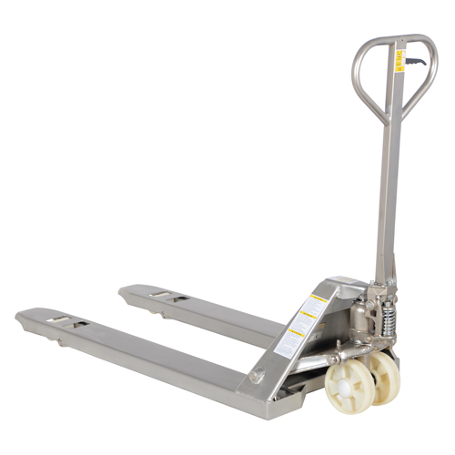 Pallet Truck, Stainless Steel, 48" L x 27" W, 5500 lbs. Capacity Trail Hammer and Bolt