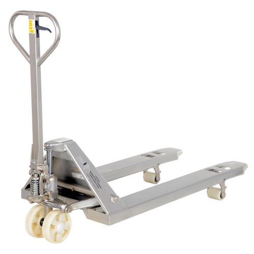 Pallet Truck, Stainless Steel, 48" L x 27" W, 5500 lbs. Capacity Trail Hammer and Bolt