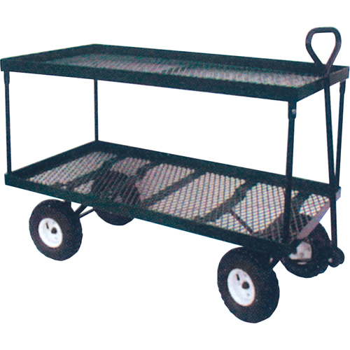Double Deck Wagon, 24" W x 48" L, 600 lbs. Capacity Trail Hammer and Bolt