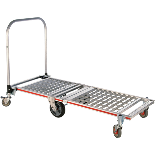 Chariot &agrave; plateforme repliable &agrave; six roues, Aluminium, 1550 lb, 61-7/8" lo x 23-1/4" la, Hauteur 39" Trail Hammer and Bolt