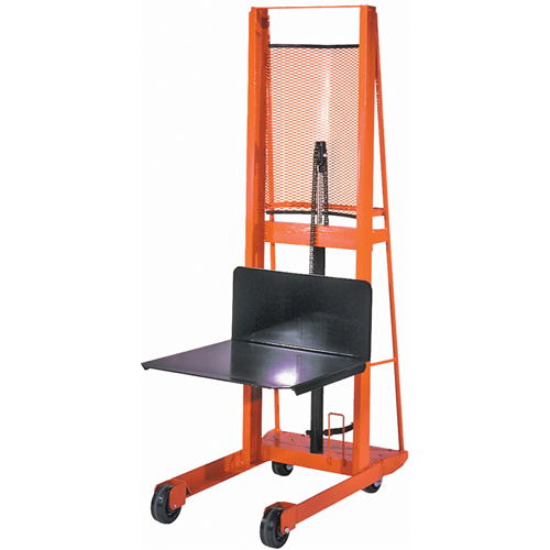 Hydraulic Platform Lift Stacker, Foot Pump Operated, 1000 lbs. Capacity, 68" Max Lift Trail Hammer and Bolt