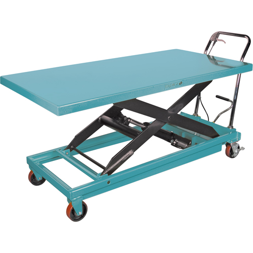 Heavy-Duty Hydraulic Scissor Lift Table, 63" L x 31-7/8" W, Steel, 1100 lbs. Capacity Trail Hammer and Bolt