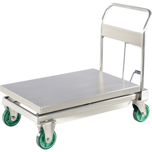 Hydraulic Scissor Lift Table, 35-1/2" L x 19-3/4" W, Stainless Steel, 1100 lbs. Capacity Trail Hammer and Bolt