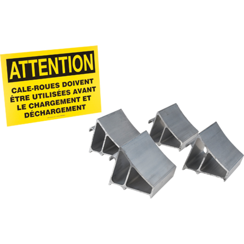 Ensemble de cales-roue en aluminium, 7" la x 6" p x 6" h Trail Hammer and Bolt