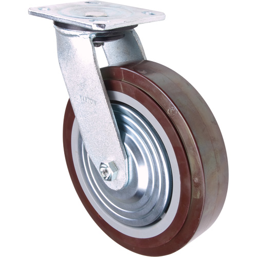 Roulette, Pivotant, 8" (203,2 mm), Polyur&eacute;thane, 1000 lb (453,6 kg) Trail Hammer and Bolt