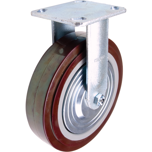 Caster, Rigid, 8" (203.2 mm), Polyurethane, 1000 lbs. (453.6 kg.) Trail Hammer and Bolt