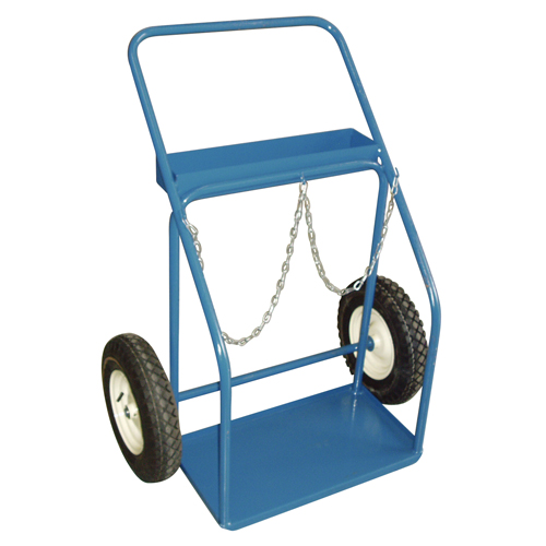 Gas Cylinder Carts, Pneumatic Wheels, 25" W x 13" L Base, 400 lbs. Trail Hammer and Bolt