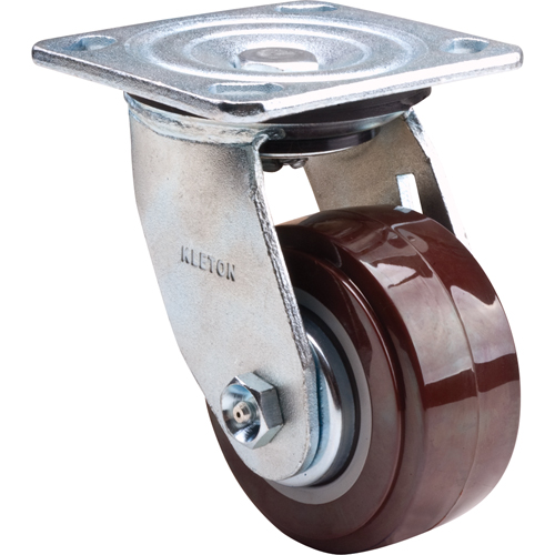 Caster, Swivel, 4" (101.6 mm), Polyurethane, 550 lbs. (249.5 kg.) Trail Hammer and Bolt