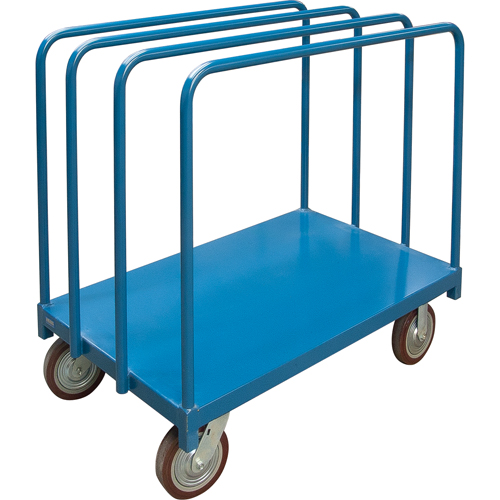 Chariot robuste pour transport de panneaux avec rails &agrave; palier unique, 48" x 30" x 45", Capacit&eacute; 2500 lb Trail Hammer and Bolt