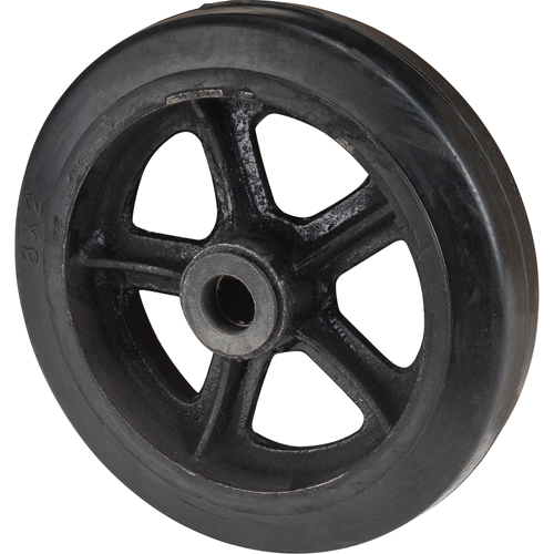 Roue en caoutchouc moul&eacute;, 8" (203 mm) dia. x 2" (51 mm) la, Capacit&eacute; de 400 lb (181 kg) Trail Hammer and Bolt