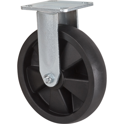 Roulettes haute temp&eacute;rature, Fixe, 8" (203,2 mm), Nylon, 1000 lb (453 kg) Trail Hammer and Bolt