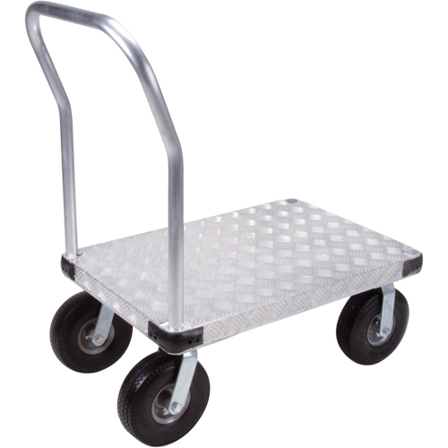Chariots &agrave; plateforme en aluminium, 24" la x 36" lo, 1200 lb cap, Roues Anticrevaison Trail Hammer and Bolt