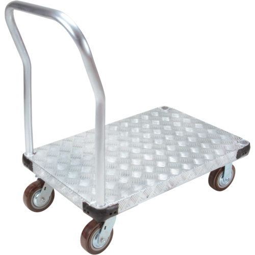 Chariots &agrave; plateforme en aluminium, 24" la x 36" lo, 3400 lb cap, Roues Polyur&eacute;thane Trail Hammer and Bolt