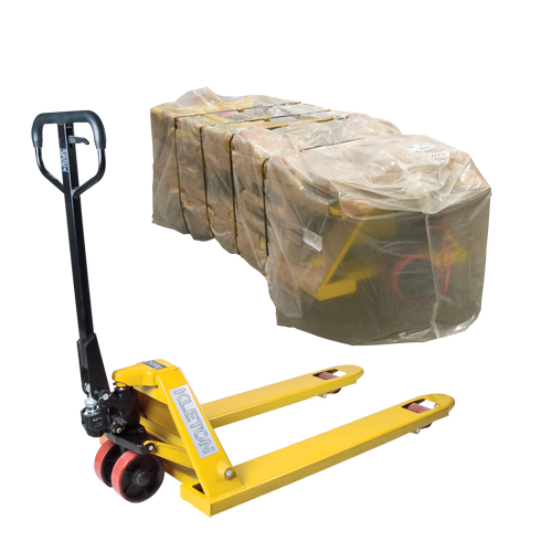Knocked Down Manual Pallet Trucks, Steel, 48" L x 27" W, 5500 lbs. Capacity Trail Hammer and Bolt