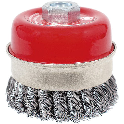 CKB3201T High Performance Knot Banded Cup Brush, 3-1/2" Dia. x 5/8"-11 Arbor Trail Hammer and Bolt