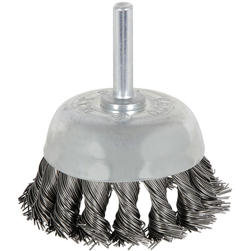 8046 Shaft Mounted Knot Twisted Cup Brush, 1-1/8" Dia. Trail Hammer and Bolt