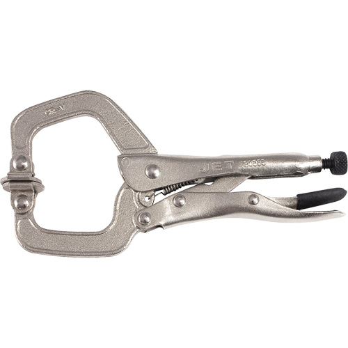 Super Heavy-Duty Locking C-Clamp with Swivel Pad, 6" (152 mm) Capacity Trail Hammer and Bolt
