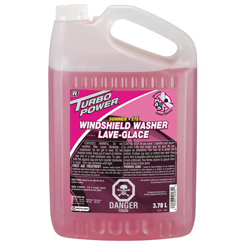 Liquide lave-glace d'&eacute;t&eacute; Turbo Power avec nettoyant pour taches d'insectes, Cruche, 3,78 L Trail Hammer and Bolt