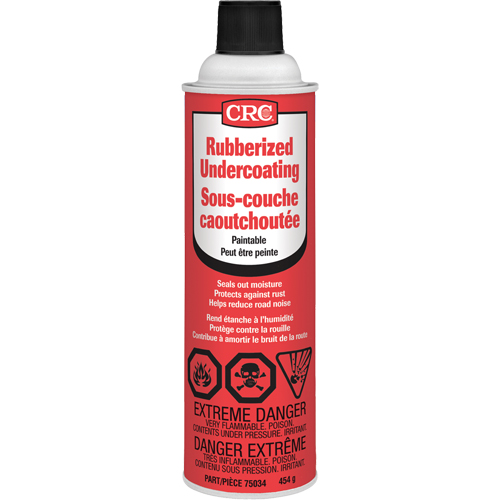 Rubberized Spray Undercoating, 16 oz./454 g/473 ml, Aerosol Can, Black Trail Hammer and Bolt