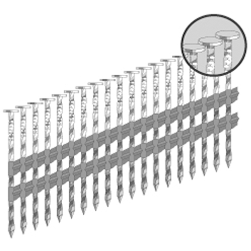 21° Strip Nails - Plastic Collated Trail Hammer and Bolt