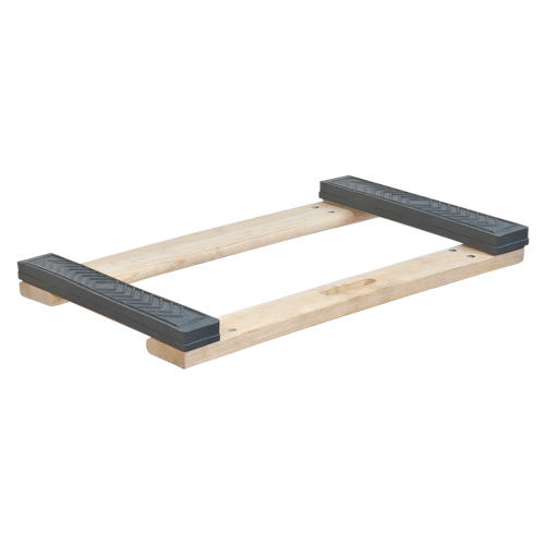 Cadre de socle roulant en bois dur &agrave; bouts avec caoutchouc, Cadre en Bois, 18" la x 24" p x 2,5" h, Capacit&eacute; de 900 lb Trail Hammer and Bolt