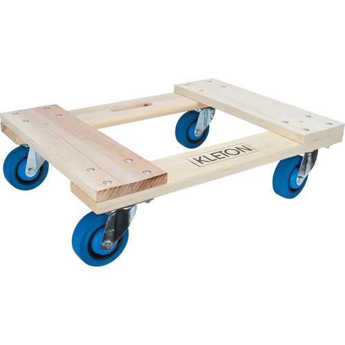 Socle roulant en bois dur, Roues en Caoutchouc, Capacit&eacute; de 1400 lb, 18" la x 24" p x 7" h Trail Hammer and Bolt