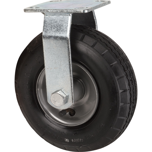 Pneumatic Casters, Rigid, 8" (203.2 mm), Pneumatic, 350 lbs. (158.8 kg.) Trail Hammer and Bolt