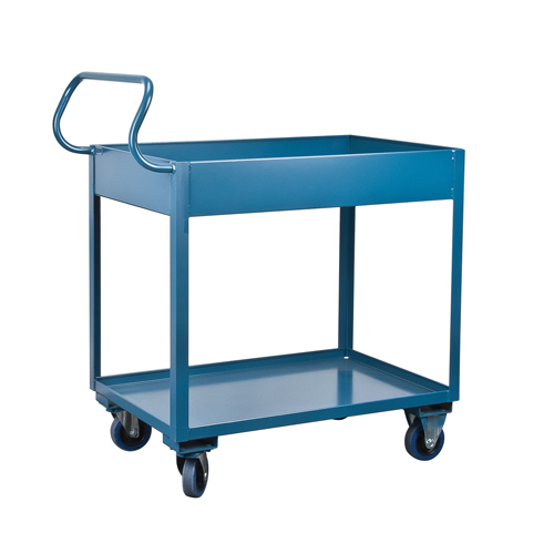 Deep Lipped Service Cart, 2 Tiers, 24" W x 47" H x 36" D, 1200 lbs. Capacity Trail Hammer and Bolt