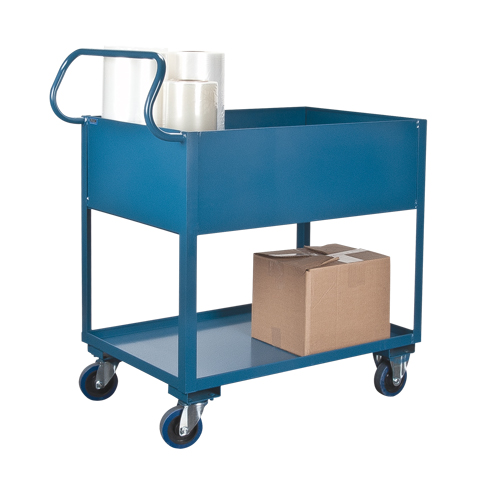 Chariots de service &agrave; bordure profonde, 2 Tiers, 24" la x 47" h x 36" p, Capacit&eacute; 1200 lb Trail Hammer and Bolt