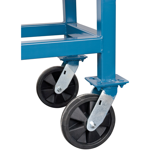 Elevated Platform Trucks, 48" L x 24" W, 1800 lbs. Capacity, Rubber Casters Trail Hammer and Bolt