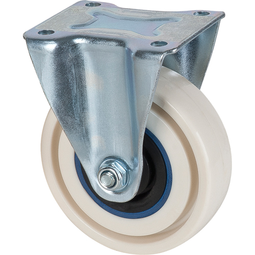 Sandwich Casters, Rigid, 4" (101.6 mm), Nylon, 440 lbs. (199.58 kg.) Trail Hammer and Bolt