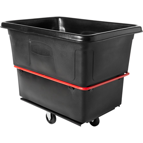 Heavy-Duty Utility Cube Truck, Black Recycled Plastic, 48-1/4" L x 34-1/8" W x 37-7/8" H, 20 cu. ft. Volume, 1200 lbs. Capacity Trail Hammer and Bolt