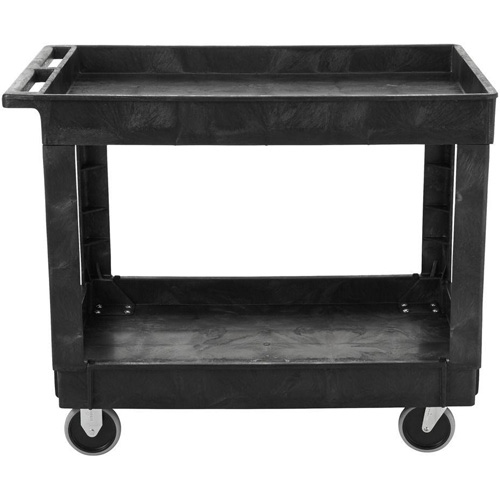 Flat Handle Utility Cart, 2 Tiers, 40" x 32-1/4" x 24", 500 lbs. Capacity Trail Hammer and Bolt