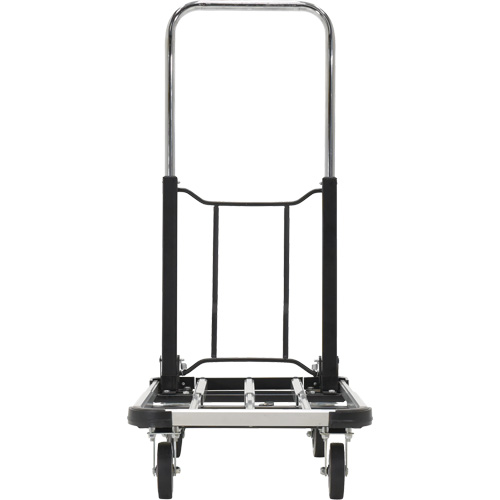 Fold-Up Platform Truck, Stainless Steel, 300 lbs., 28" L x 16" W, 33-1/2" High Trail Hammer and Bolt