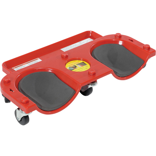 Socle roulant pour les genoux, Plastique, Rouge, Capacit&eacute; 350 lb Trail Hammer and Bolt
