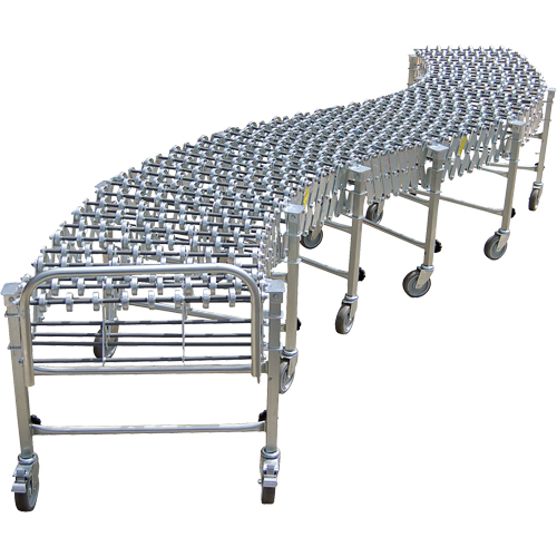 Expandable/Flexible Conveyors, 30" W x 12' 2" L, 376 lbs. per lin. ft. Capacity Trail Hammer and Bolt