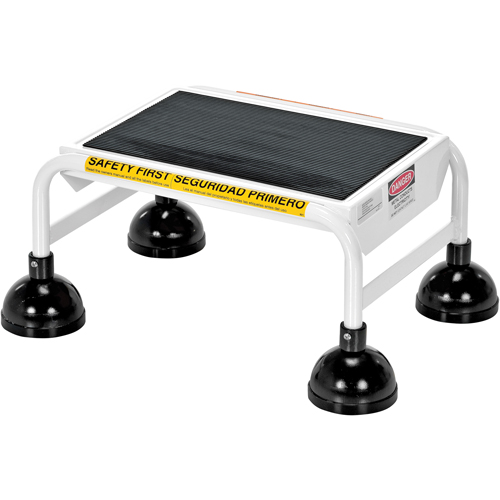Stop-Step Ladders, 1 Steps, 16" Step Width, 9-9/16" Platform Height, Steel Trail Hammer and Bolt